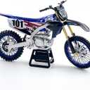 Dirt Bike Motorcycle Model 1:12 Scale Diecast No. 101 Motocross Motorbike with Realistic Details, Alloy Body, Display Gift for Enthusiasts