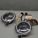 UNI-SHINE Black 2pcs 7 inch Led Headlight Round DOT Approved H6024 Led Headlight DRL Turn Signal Compatible with Jeep Wrangler JK TJ CJ & Miata & Chevy S3 & Hummer H1 H2