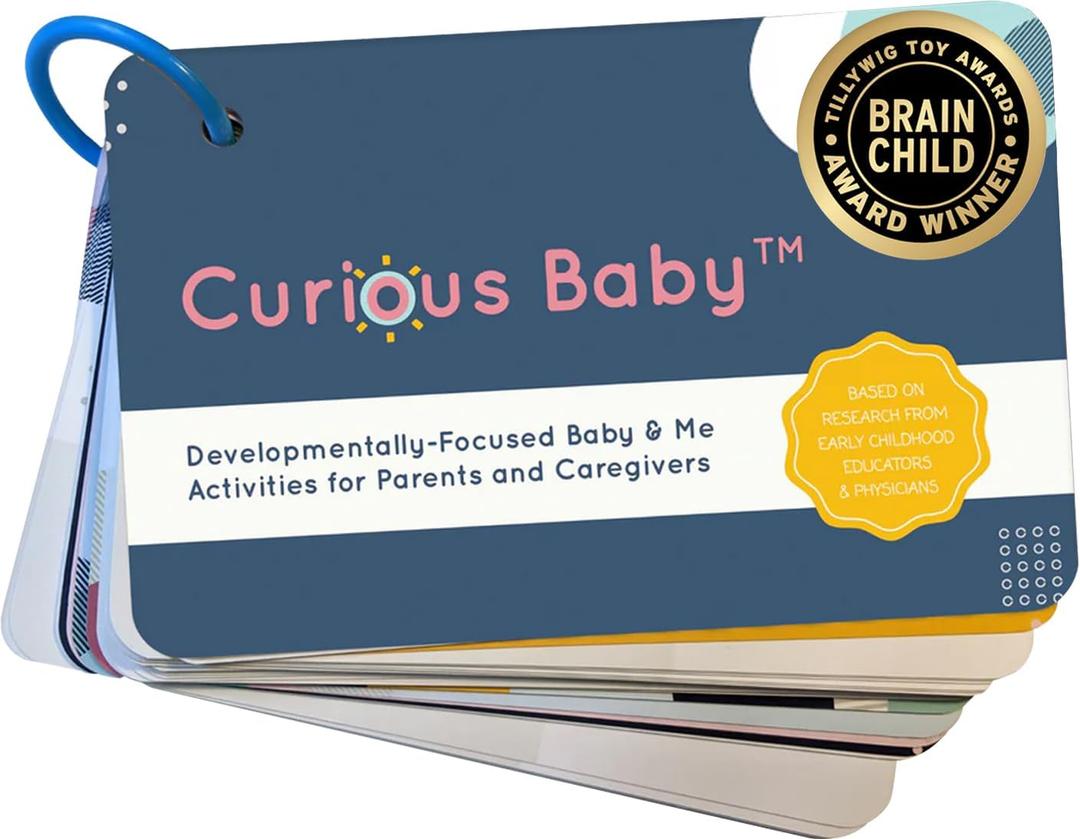 Curious Baby Award Winning 40+ Activities for Baby & Me (0-12 Months) | Developmentally-Focused and Stimulating Creative Playtime Ideas for Baby & Me | Includes Black/White High-Contrast Cards