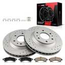 Torchbeam Front Brakes and Rotors Kit Brake Pads Brake Rotors and Pads for 2016-2019 Hyundai Sonata Limited 2.0T, Sport 2.0T, Limited(Except 2017:Limited), 2016-2019 Optima SX,SX Limited,(12.6" Rotor)