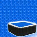 Solar Bubble Hot Tub Spa Cover for 5.4 x 5.4 FT Square Inflatable Swimming Pool Blanket Thermal Floating Insulation 16 Mil Bubble Solar Covers for Indoor Outdoor Spa Hot Tub Wrap Covers