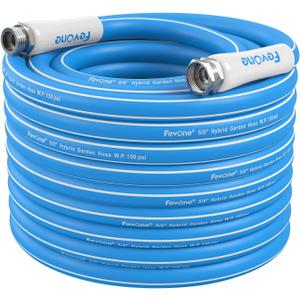 Fevone Garden Hose 75 ft., Lightweight Hybrid Water Hose, Flexible and Durable, Leak-Free Connections