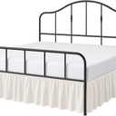 Cottington Lane Ruffled Bed Skirt Full Size with Split Corner, Brushed Microfiber Hotel Quality Ivory Dust Ruffle, 15 Inch Drop Gathered Bedskirt, Soft and Stylish, Shrinkage and Fade Resistant