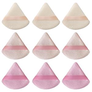 9 Pcs Pink Triangle Powder Puff Makeup Puff:Powder Puff Face Triangle for Loose Powder Cosmetic Foundation Makeup Sponge