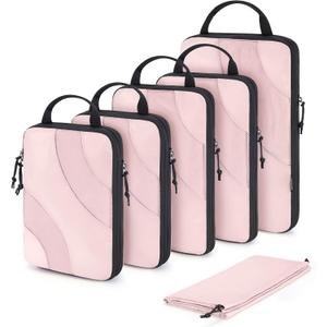 BAGSMART Compression Packing Cubes, 6 Set/4 Set/2 Set Travel Packing Cubes for Carry on Suitcases, Compression Suitcase Organizers Bag Set & Travel Cubes for Luggage, Lightweight Packing Organizers