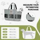 Lekereise Dog Purse Carrier for Small Dogs, Cats - Dog Carrier Purse with Secure Harness Clip, Dog Tote Bag Carrier, Large Space, Breathable Design(Gray)