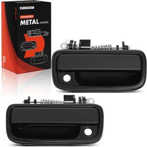 A-Premium Front Driver & Passenger Exterior Door Handles - Upgraded Metal - Compatible with Toyota Tacoma 1995-2004 - Textured Black, w/Keyhole - Replace 69220-35020, 69210-35020, TO1310117, TO1311117