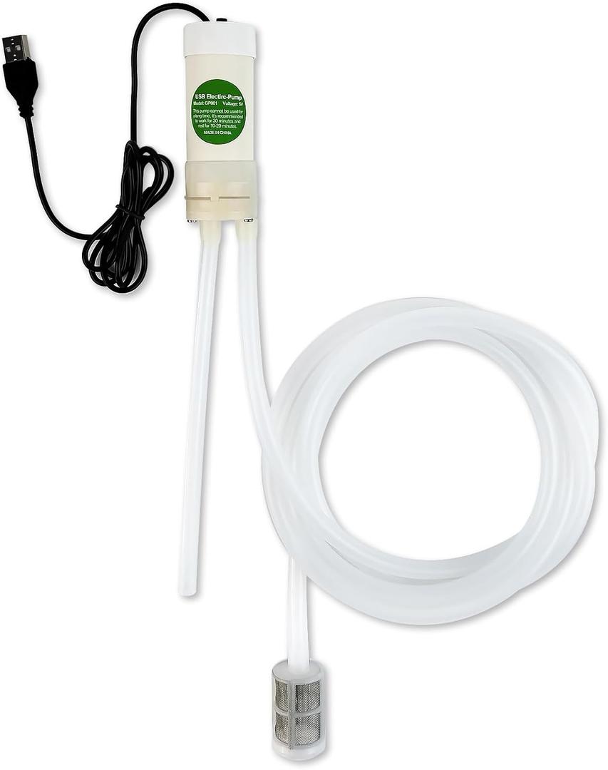 Portable USB Electric Auto siphon Self-Priming Pump for Home brew Wine,Beer and Kombucha, Water Transfer Pump Kit, 2L/Min, Low Noise, with Food-Grade 6.5FT hose