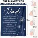 Memorial Bereavement Gifts for Loss of Dad Father, Soft Flannel Memorial Blanket for Loss of Father Sympathy, Remembrance Condolences Sympathy Gifts Idea in Memory of Dad, 50x60 inches