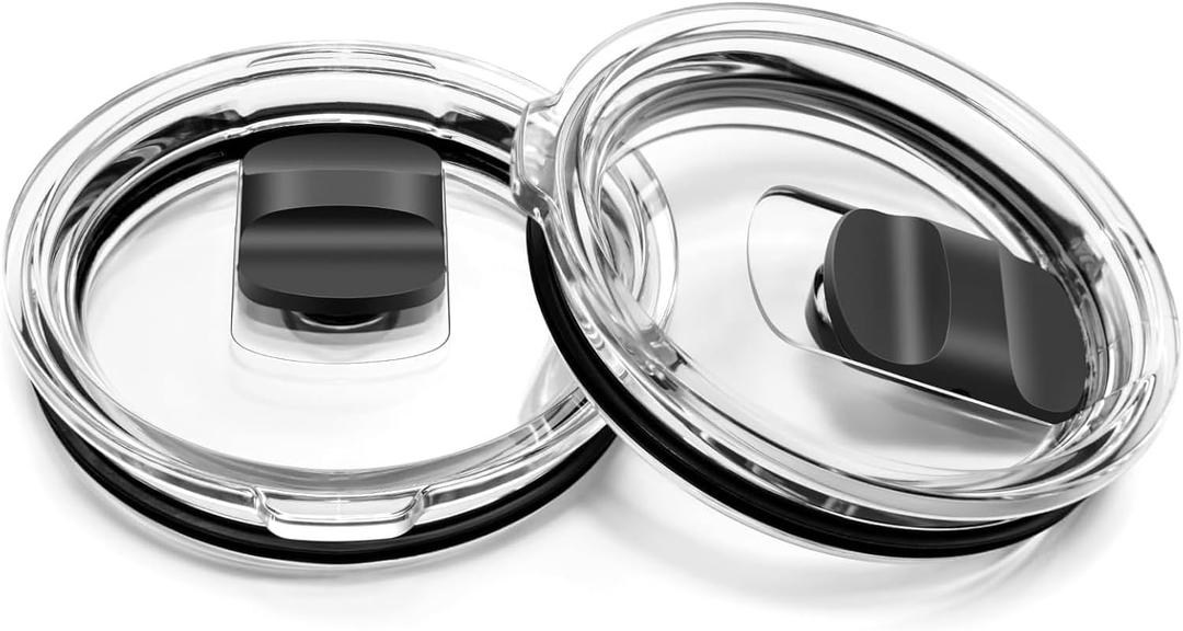 Magnetic Sliding Lid for Ember Mugs 14 oz, 2 Pack Replacement Lids Compatible with Ember 1st & 2nd Gen 14oz Cups, Spill Proof Design with Magnetic Switch Cover, BPA-Free