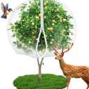10'x14' Large Fruit Tree Netting for Squirrels and Birds with Drawstring, Insect Bird Netting Pest Barrier for Garden Protection (White)