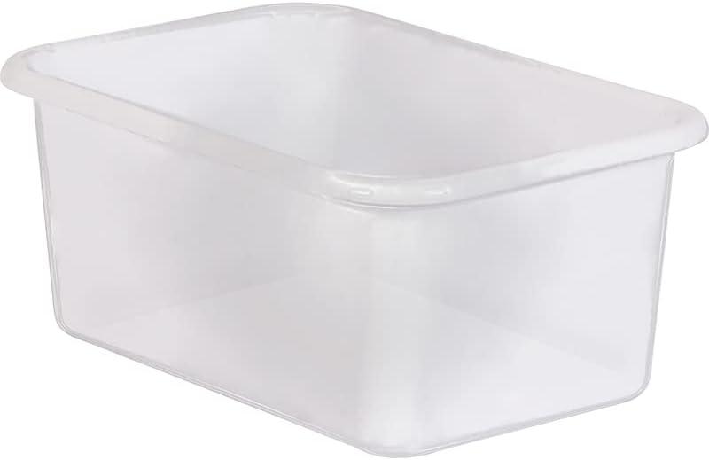 Teacher Created Resources Small Plastic Storage Bin, Clear