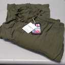 Faleave Women's Cotton Linen Summer Palazzo Pants Flowy Wide Leg Beach Trousers with Pockets, Extra Large, Army Green 