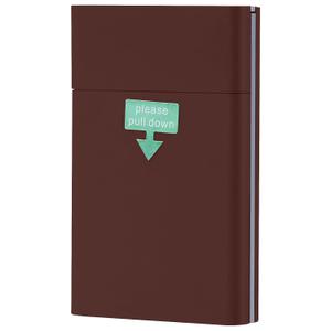 6 x Plastic Cigarette Case with Pull Down Off, Holds 20 Cigarettes (Fits 100mm 100S) (Brown) 6 x Plastic Cigarette Case with Pull Down Off, Holds 20 Cigarettes (Fits 100mm 100S) (Brown)