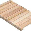 bingaai Cedar Wood Shower Mat, Cedar Wooden Bath Mats, Small Wood Bath Mat 20 x 13 in, Shower Stall Mat Non-Slip for Bathroom Bathtub Spa Sauna Garden Home, Wooden Floor Mat for Indoor and Outdoor