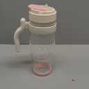 Nefeeko 32oz Glass Tumbler with Lid, Straw & Handle, Lead-Free Wide Mouth Drinking Cup for Iced Coffee, Smoothie, Water - Perfect for Office, Home, Driving & Gifts, Fits in Cup Holder (Pink)