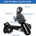 Rear Derailleur, RD-TZ31A 6/7 Speed Derailleur with Direct/Hanger Mount, for Mountain Bike Road Bicycle