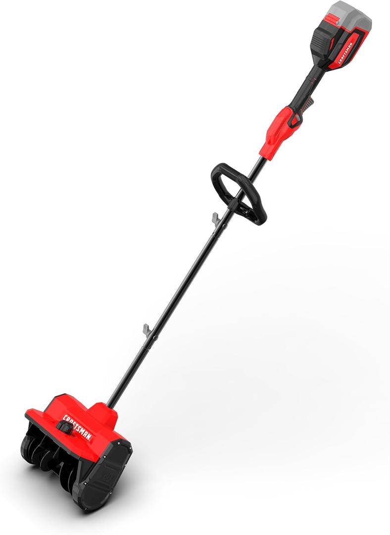 CRAFTSMAN Electric Snow Shovel, 20V 10-Inch Cordless Snow Shovel, Adjustable Direction & Handle, Battery Powered Snow Remove Tool for Patio Deck Driveway (Bare Tool)