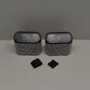 NBTEPEM Bling Car Trash Can with Lid - 2 Pack, Mini Auto Garbage Can with 60 Trash Bags, Automotive Garbage Container Bin, Bling Car Accessories Trash Can for Women (Silver Diamond)