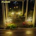 Anordsem Solar Lights Outdoor Waterproof: Garden Light Solar Powered for Yard Outside - Sparkler Fireworks Twinkle Lighting Path Decor 6 Pack - LED Starburst Gardening Gifts for Women Mom Wife
