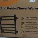 Electric Towel Warmer Wall Mounted, 6 Bar Heated Towel Rack with Intelligent Timer & Temp Control, Plug-in/Hardwire, Left and Right Compatible
