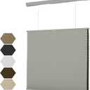 MYshade Top Down Bottom UpTDBU Cellular Shades, 1.5 inch Cordless Blackout Honeycomb Pleated Blinds for Windows Home Bedroom Office, Light Control, Thermal Insulated, 28" W x 64" H, Gray