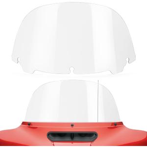Amazicha 10" Clear Windshield Round Windscreen Wind Splitter Wind Deflector Compatible with Harley Davidson Touring Electra Glide Ultra Classic Street Glide Ultra limited Tri Glide 2014-2023