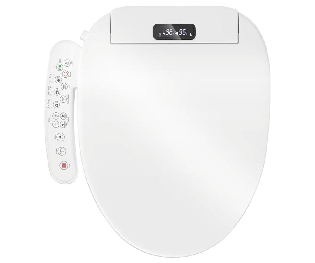 Upgrade Bidet Toilet Seat Elongated, Rear and Feminine Wash, Unlimited Warm Water, Heated Seat, Warm Air Drying, Soft Close Lid Upgraded Bidet Toilet