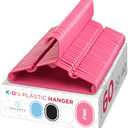 Sharpty Kids Plastic Hangers, Children's Hangers for Baby, Toddler, and Child Clothes - Everyday Standard Use - Ideal for Boys and Girls Closet, Clothing, Pants, Coats, and More - Pink, 60 Pack