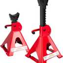 Donext Jack Stands 3 Ton (6,500 Lb) Capacity Steel, 1 Pair Red Lifting Stand Adjustable Jack Stands