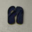 FITORY Men's Flip-Flops, Thongs Sandals Comfort Slippers for Beach 7, Blue/Yellow