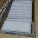 12 Pack Extra Large Pencil Box with Removable Divider, Thickened Pencil Case Bulk, Clear Crayon Marker Organizer Stackable Plastic Small Storage Containers for Pen Craft School Supplies(Grey)