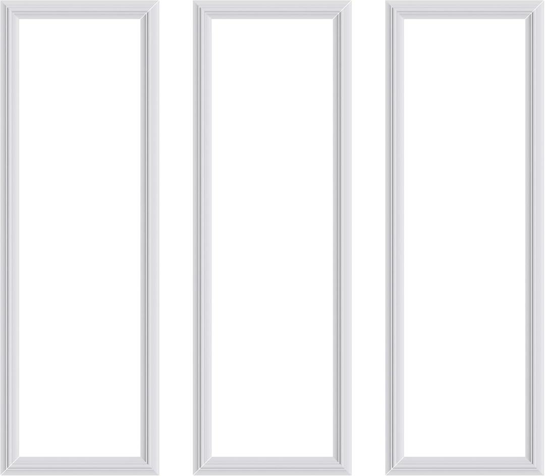 3 PCS Premade Wainscoting Panels Accent Wall Panels For Interior Wall Decor Easy DIY Build And Batten Chair Rail & Picture Frame Door Decor (8 x 24 in)
