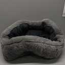 INVENHO Small Dog Bed for Small Dogs, Cat Beds for Indoor Cats Washable, Orthopedic Dog Bed, Warming Soft Calming Sleeping Puppy Bed Durable Pet Bed with Anti-Slip Bottom S(20"x19"x6") (Dark Grey)