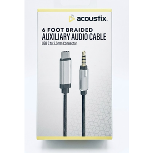 Acoustix 6ft Braided Auxiliary Audio Cable