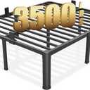 Yitong Angel 18 inch Full Size Bed Frame with Round Corner Legs Mattress Slide Stopper,3500 lbs Heavy Duty Metal Platform,Steel Slat Support,No Box Spring Needed,Easy Assembly,Noise Free