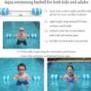 Aqua Pool Barbell for Swim Lesson Fitness Exercise Equipment -Foam Pool Weights Dumbbells - Aquatic Water Workout Bar for Aerobics Weights