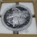 GooComfy Modern LED Ceiling Light Fixture, 22" Dimmable Semi Flush Mount Ceiling Light with Remote & App Control 4 Ring Ceiling Lamp for Dining Room, Kitchen, Living Room, Bedroom, Office, Black