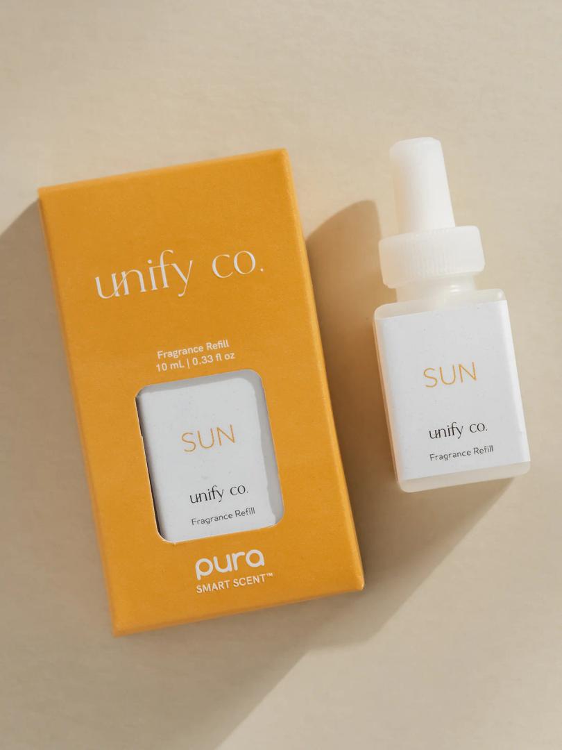 Pura & Unify Co. Home Scent Refill - Smart Home Air Diffuser Fragrance - Up to 120-Hours of Premium Fragrance per Refill - Clean & Safe Diffuser - Household Essential - Sun