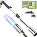 Propane Weed Torch Burner, 30" Blow Torch with Self Ignition & Rubber Grip, Garden Weed Burner & Charcoal Starter for BBQ, Driveway, Snow Melting (Fuel Not Included)