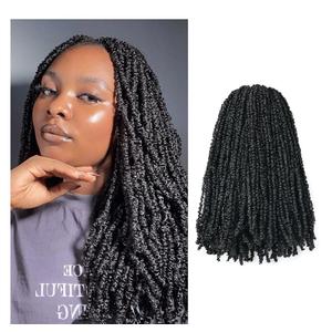 ToyoTress Micro Kinky Twist Crochet Hair  18 Inch 8 Packs (240 Strands) Natural Black Mini Spring Passion Twist Crochet Braids Synthetic Braiding Hair Extensions (18 Inch, 1B8P)