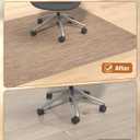 Blvornl Office Chair Mat for Hardwood Floor, 35.4"*47.2" Desk Computer Chair Mat for Hard Wood, Large Anti-Slip Hard Floor Protector Rolling Chair Mat, PVC Mat Desk Rug for Office and Home Red Brown