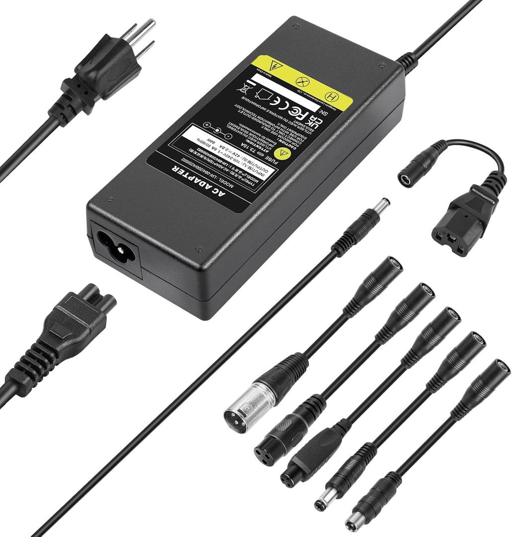 42V 2A Scooter Charger for 36V Li-ion Battery Chargers for Razor/Jetson/Voyage, gotrax, ninebot Charger for 36V 10S Lithium Battery