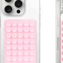 3 x Silicone Suction Cup Phone Case Mount, Hands-Free Strong Grip Holder for Selfies and Videos, Silicon Adhesive Phone Stand Sticky with Higher Suction Power for Cell Phone Light Pink