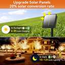 Outdoor String Lights Solar Powered Waterproof - 240 Led Solar String Lights for Outside with 8 Modes - Solar Twinkle Lights Outdoor Waterproof for Tree Patio Garden Wedding Party (110ft Warm White)