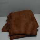 MIULEE Set of 2 Waffle Bathroom Runner Rugs, Fall Boho Bath Rug Non Slip, Super Absorbent Runner Bath Mats, Rubber Backed Shower Mat for Hallway Bedroom Laundry Room, Terracotta, 2'x4'(24x48 Inch)