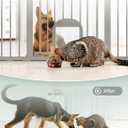 Babelio 29-48" Extra Wide Baby Gate with Adjustable Cat Door,Easy Install Pressure/Hardware Mounted,Auto Close Pet door for Stairs,House,Doorways,Effortless Walk Thru,Gray