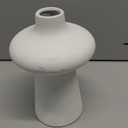 HD 7,8 in ceramic  vase whate