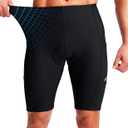 Bikewa Men's Bike Shorts 3D Padded Cycling Road Biking Mountain Riding Biker Bicycle UPF 50+ Cycle Shorts Zipper Pockets, Black, Medium