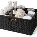 GRANNY SAYS Storage Basket for Organizing, Wicker Storage Basket for Shelf, Large Wicker Baskets for Organization, Decorative Baskets for Living Room and Entryway, 1-Pack